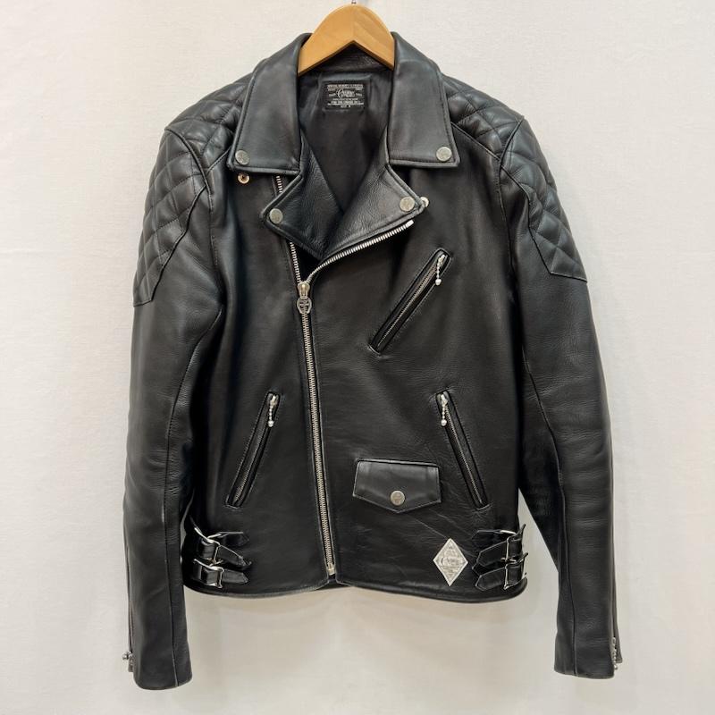 クライミー CRIMIE ジャケット、上着 ライダース レザー ダブル ライダースジャケット M 黒 / ブラック / black メンズ USED 古着 中古 50166601