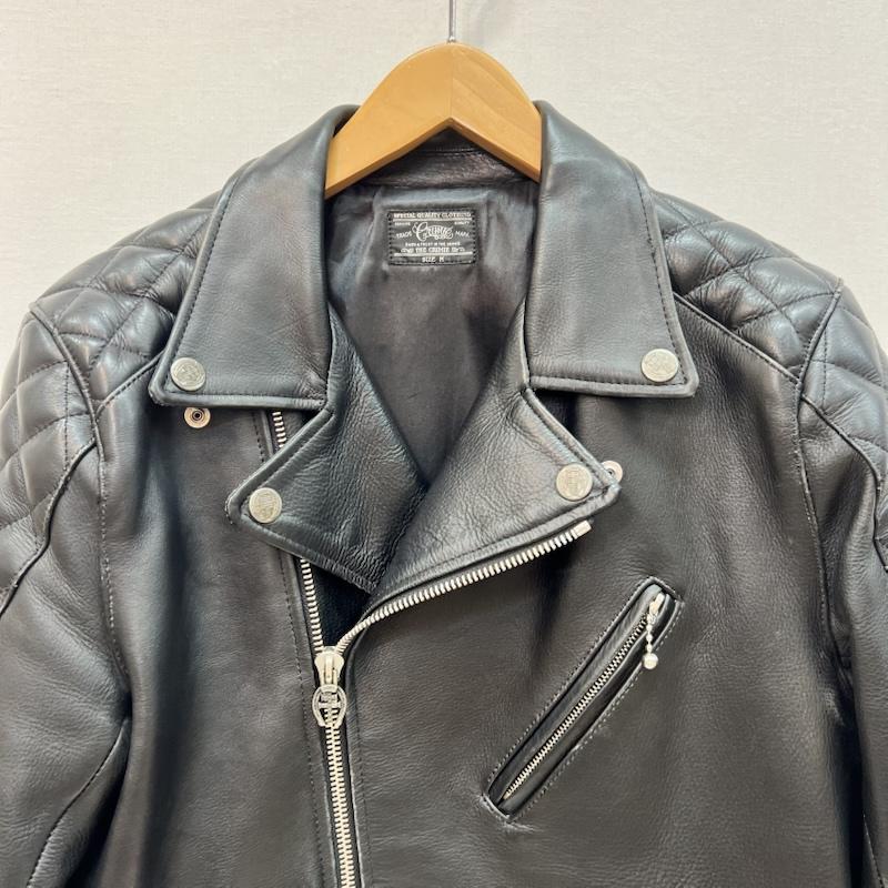 クライミー CRIMIE ジャケット、上着 ライダース レザー ダブル ライダースジャケット M 黒 / ブラック / black メンズ USED 古着 中古 50166601