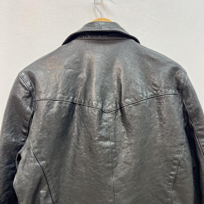 ハルフ Haruf ジャケット、上着 ライダース ゴートレザー ダブル ライダースジャケット ビンテージ加工 LL 黒 / ブラック / black メンズ USED 古着 中古 50166604
