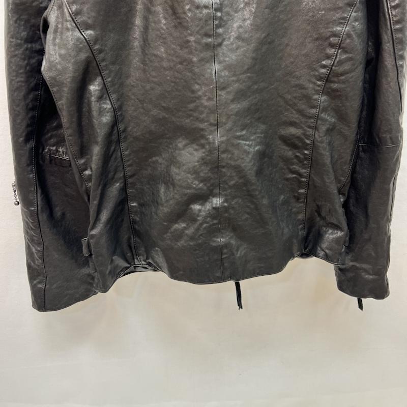 ハルフ Haruf ジャケット、上着 ライダース ゴートレザー ダブル ライダースジャケット ビンテージ加工 LL 黒 / ブラック / black メンズ USED 古着 中古 50166604