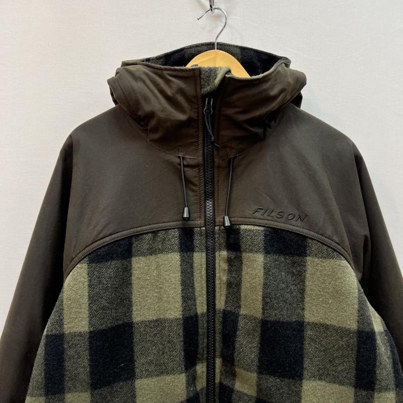 フィルソン FILSON ジャケット、上着 ジャンパー、ブルゾン マッキーノ ウール ハンティング ジャケット オイルドコットン切替 S 緑 / グリーン / green メンズ USED 古着 中古 50166605