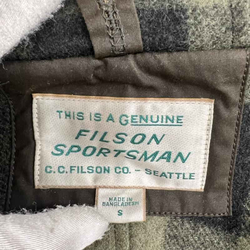 フィルソン FILSON ジャケット、上着 ジャンパー、ブルゾン マッキーノ ウール ハンティング ジャケット オイルドコットン切替 S 緑 / グリーン / green メンズ USED 古着 中古 50166605