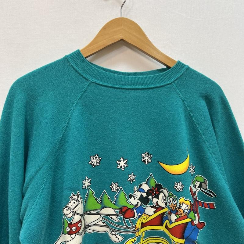 ディズニー Disney トレーナー 長袖 90s USA製 クリスマス スウェット XL 緑 / グリーン / green メンズ USED 古着 中古 50166607