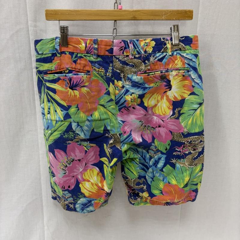 ポロラルフローレン POLO RALPH LAUREN パンツ ショートパンツ ハイビスカス ドラゴン 龍 ハーフパンツ 32インチ 総柄 青 / ブルー / blue X 桃 / ピンク / pink X 緑 / グリーン / green メンズ USED 古着 中古 50166608