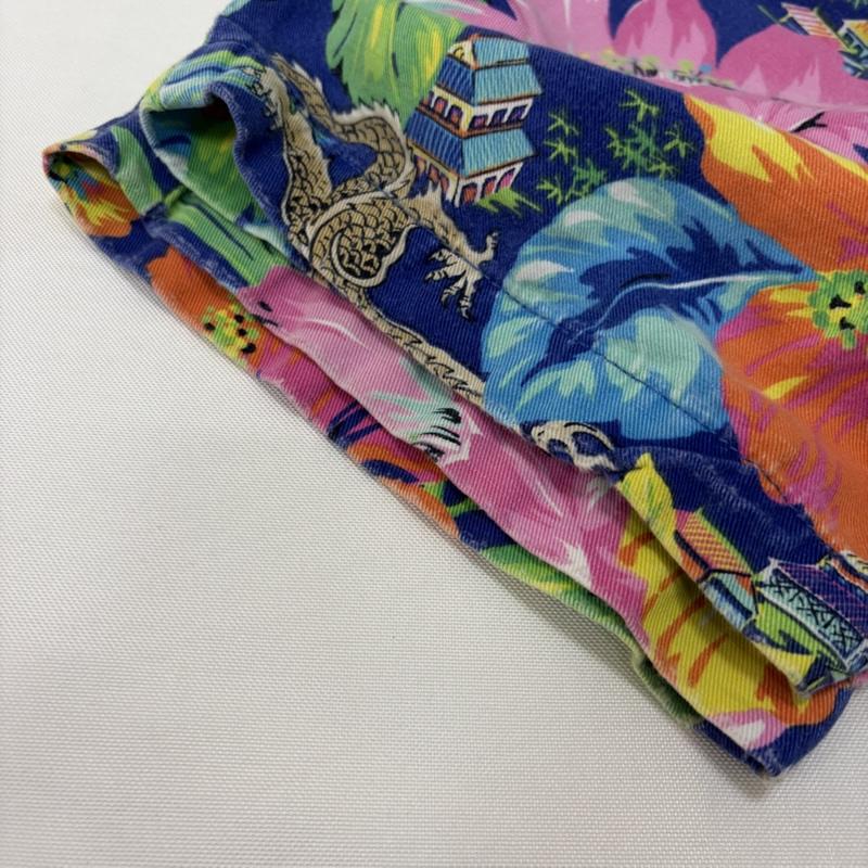 ポロラルフローレン POLO RALPH LAUREN パンツ ショートパンツ ハイビスカス ドラゴン 龍 ハーフパンツ 32インチ 総柄 青 / ブルー / blue X 桃 / ピンク / pink X 緑 / グリーン / green メンズ USED 古着 中古 50166608