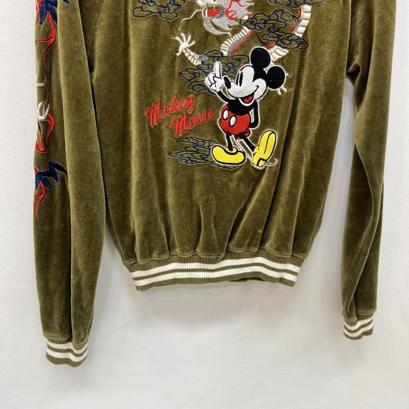 ディズニー Disney ジャケット、上着 ジャンパー、ブルゾン ミッキーマウス 龍 刺繍 ベロア スカジャン M カーキ / カーキ / khaki レディース USED 古着 中古 50166610