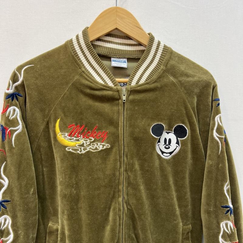ディズニー Disney ジャケット、上着 ジャンパー、ブルゾン ミッキーマウス 龍 刺繍 ベロア スカジャン M カーキ / カーキ / khaki レディース USED 古着 中古 50166610