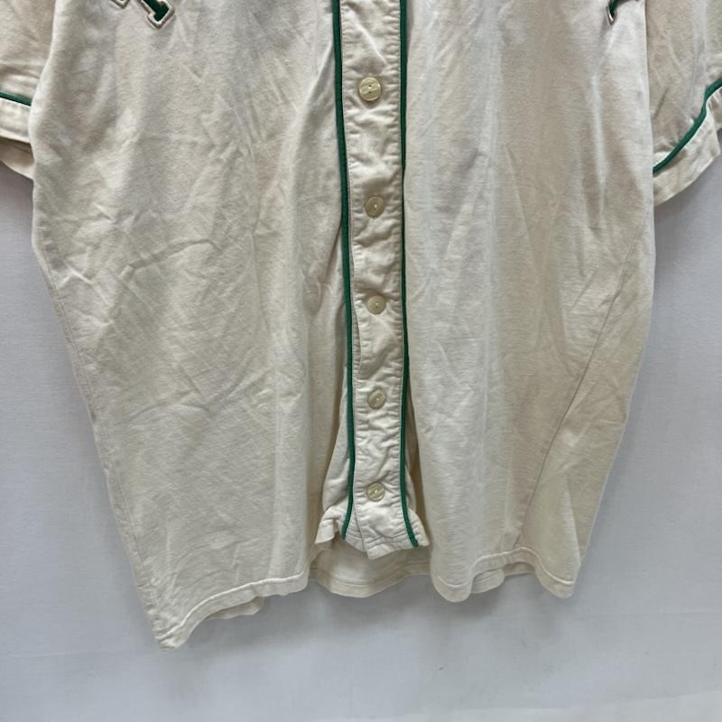 ディズニー Disney シャツ、ブラウス 半袖 90s チームミッキー ベースボール シャツ S/M - アイボリー / アイボリー / メンズ USED 古着 中古 50166611
