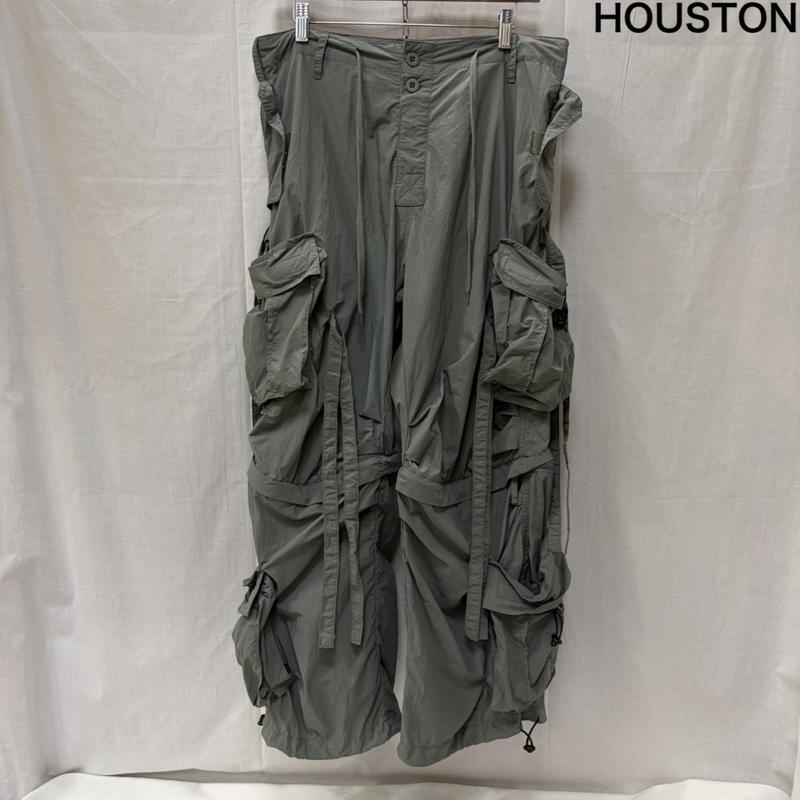 ヒューストン HOUSTON ボトムス ボトムス 2WAY M-65パンツ カーゴパンツ ハーフパンツ テクノパンツ NYLON UK TECHNO PANTS 10047 M 無地 カーキ / カーキ / khaki メンズ USED 古着 中古 50166613