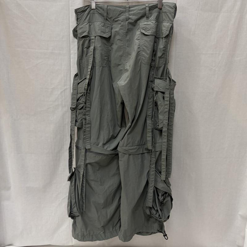 ヒューストン HOUSTON ボトムス ボトムス 2WAY M-65パンツ カーゴパンツ ハーフパンツ テクノパンツ NYLON UK TECHNO PANTS 10047 M 無地 カーキ / カーキ / khaki メンズ USED 古着 中古 50166613