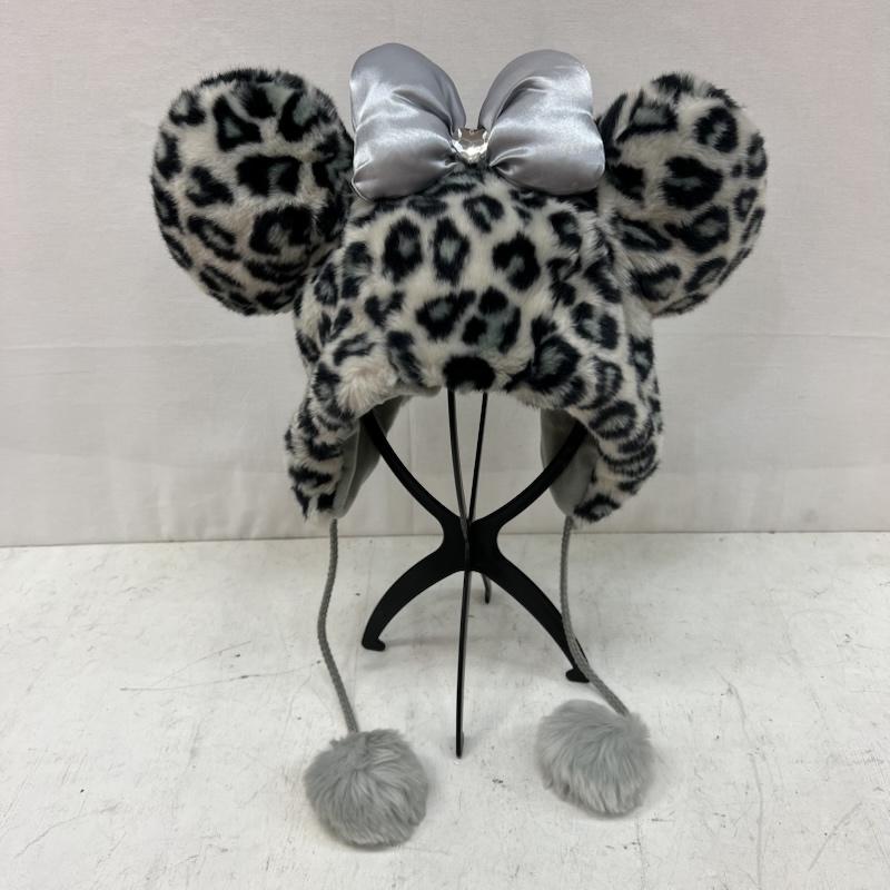 ディズニー Disney 帽子 キャップ 東京ディズニーリゾート ミニー ヒョウ柄 ファンキャップ 58cm - ヒョウ柄・レオパード柄 灰 / グレー / gray レディース USED 古着 中古 50166614