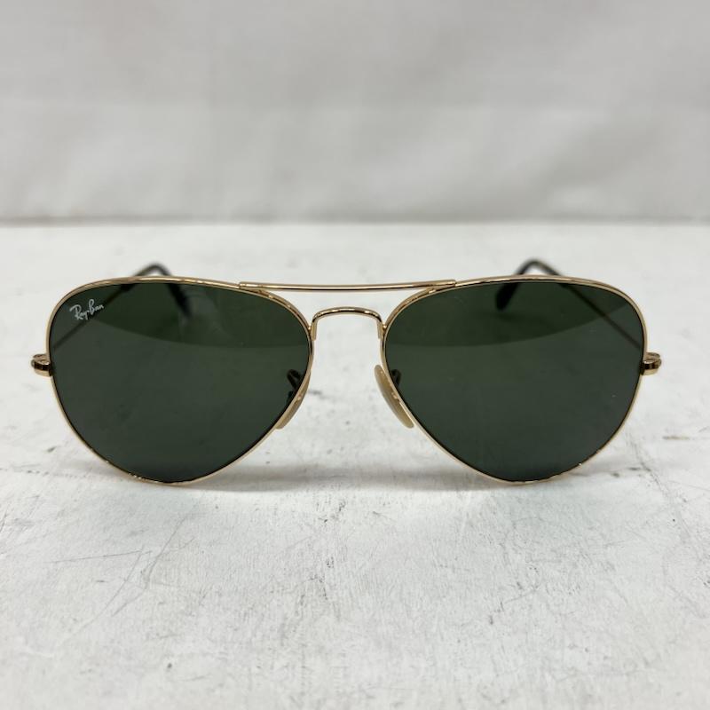 レイバン Ray-Ban めがね・サングラス サングラス RB3025 181 AVIATOR HAVANA COLLECTION アビエーター - 金 / ゴールド / gold color X 緑 / グリーン / green メンズ USED 古着 中古 50166618