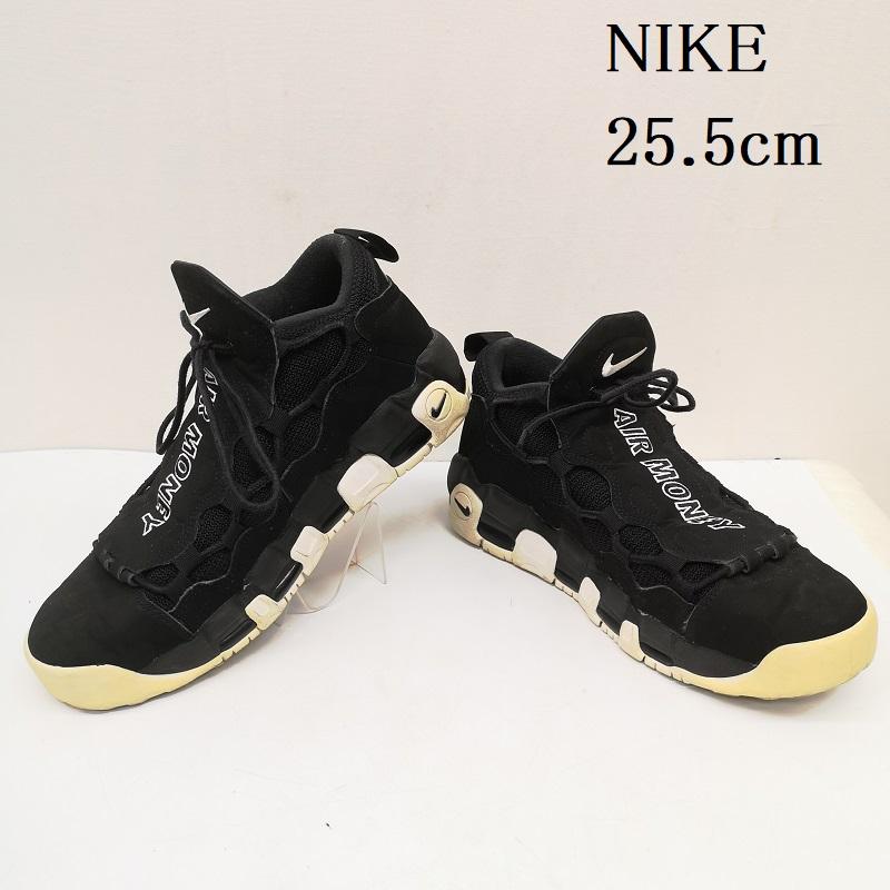 ナイキ NIKE スニーカー スニーカー AIR MORE MONEY エア モア マネー スニーカー AJ2998-001 25.5cm 白 / ホワイト / white X 黒 / ブラック / black メンズ USED 古着 中古 50166623