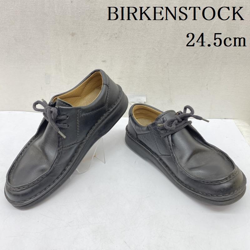 ビルケンシュトック BIRKENSTOCK 革靴 革靴 コンフォート レザー シューズ 38 24.5cm 黒 / ブラック / black レディース USED 古着 中古 50166626