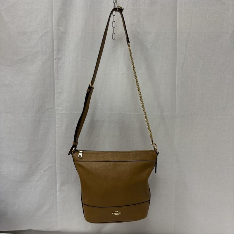 コーチ COACH ショルダーバッグ ショルダーバッグ スモール パクストン ダッフル 2WAY クロスボディ ショルダー ペブルレザー F76668 - 無地 X ロゴ、文字 キャメル / キャメル / レディース USED 古着 中古 50166630
