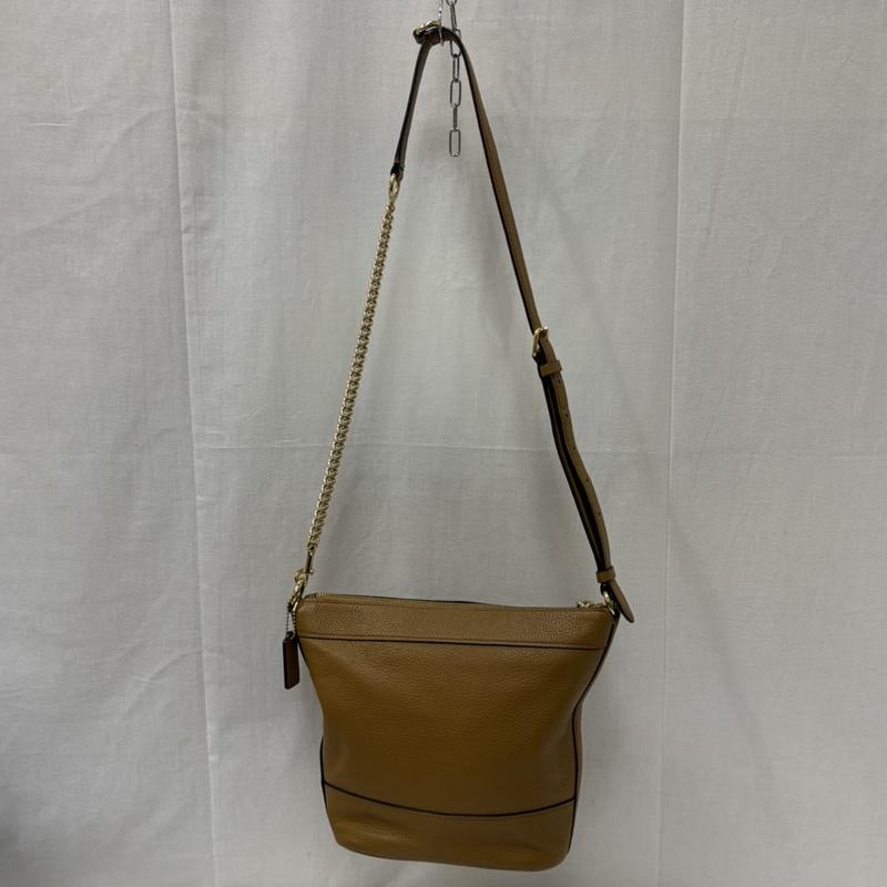 コーチ COACH ショルダーバッグ ショルダーバッグ スモール パクストン ダッフル 2WAY クロスボディ ショルダー ペブルレザー F76668 - 無地 X ロゴ、文字 キャメル / キャメル / レディース USED 古着 中古 50166630