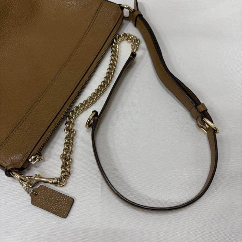 コーチ COACH ショルダーバッグ ショルダーバッグ スモール パクストン ダッフル 2WAY クロスボディ ショルダー ペブルレザー F76668 - 無地 X ロゴ、文字 キャメル / キャメル / レディース USED 古着 中古 50166630