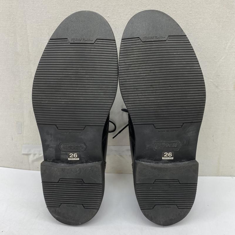 リーガル REGAL 革靴 革靴 JU14 ウイングチップ メダリオン ビジネス レザー シューズ 26.0cm 黒 / ブラック / black メンズ USED 古着 中古 50166631