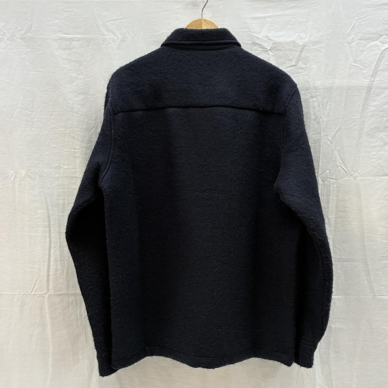 ラコステ LACOSTE シャツ、ブラウス 長袖 CH9213 ワニ ロゴ ワッペン ウール ブレンド フェルト オーバー シャツ US S/M - メンズ USED 古着 中古 50166632