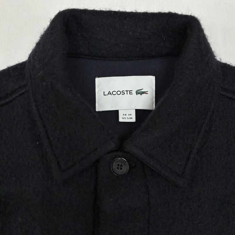 ラコステ LACOSTE シャツ、ブラウス 長袖 CH9213 ワニ ロゴ ワッペン ウール ブレンド フェルト オーバー シャツ US S/M - メンズ USED 古着 中古 50166632