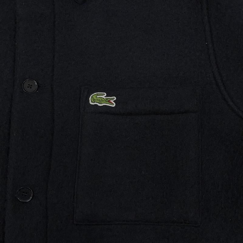 ラコステ LACOSTE シャツ、ブラウス 長袖 CH9213 ワニ ロゴ ワッペン ウール ブレンド フェルト オーバー シャツ US S/M - メンズ USED 古着 中古 50166632