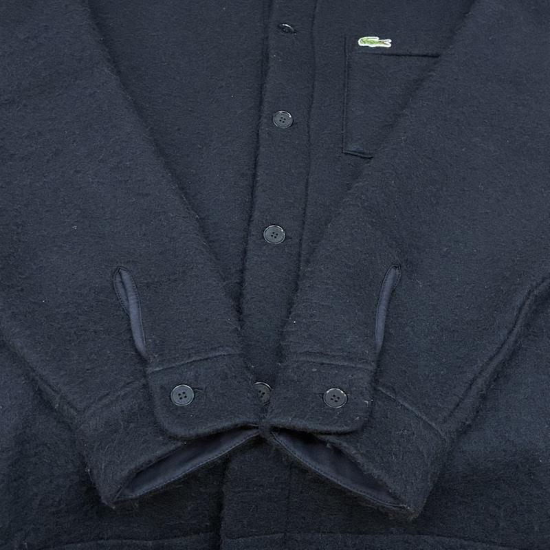 ラコステ LACOSTE シャツ、ブラウス 長袖 CH9213 ワニ ロゴ ワッペン ウール ブレンド フェルト オーバー シャツ US S/M - メンズ USED 古着 中古 50166632