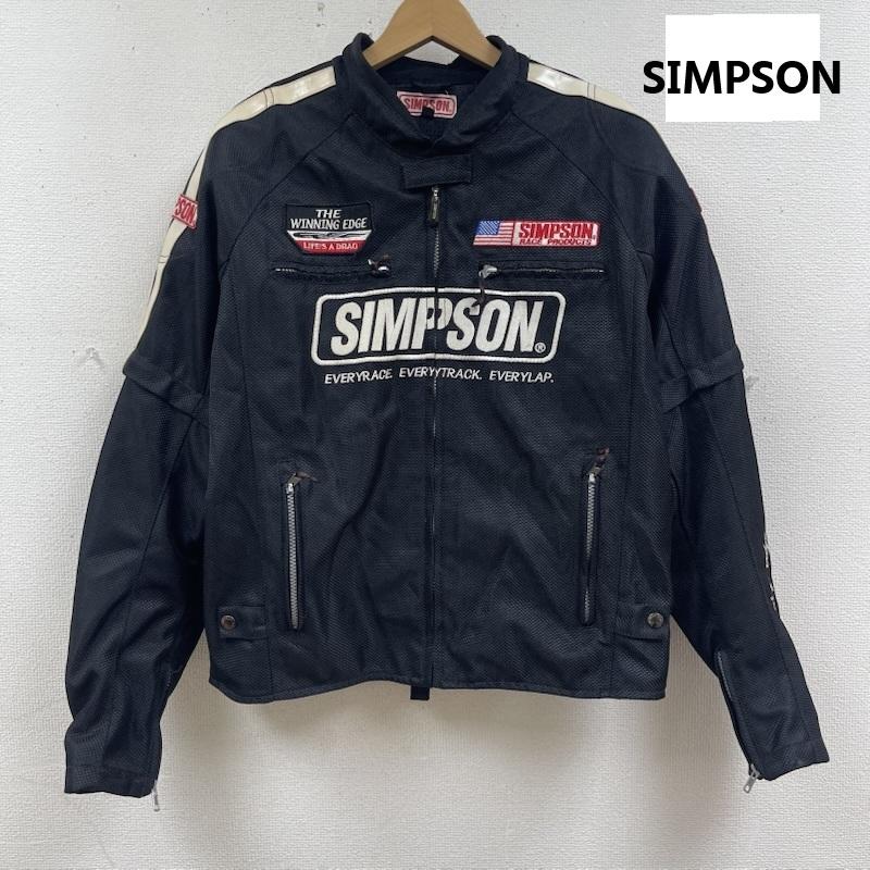 シンプソン SIMPSON ジャケット、上着 ライダース ロゴ パッチ 刺繍 ライダース メッシュ ジャケット ブルゾン 3L 黒 / ブラック / black メンズ USED 古着 中古 50166636