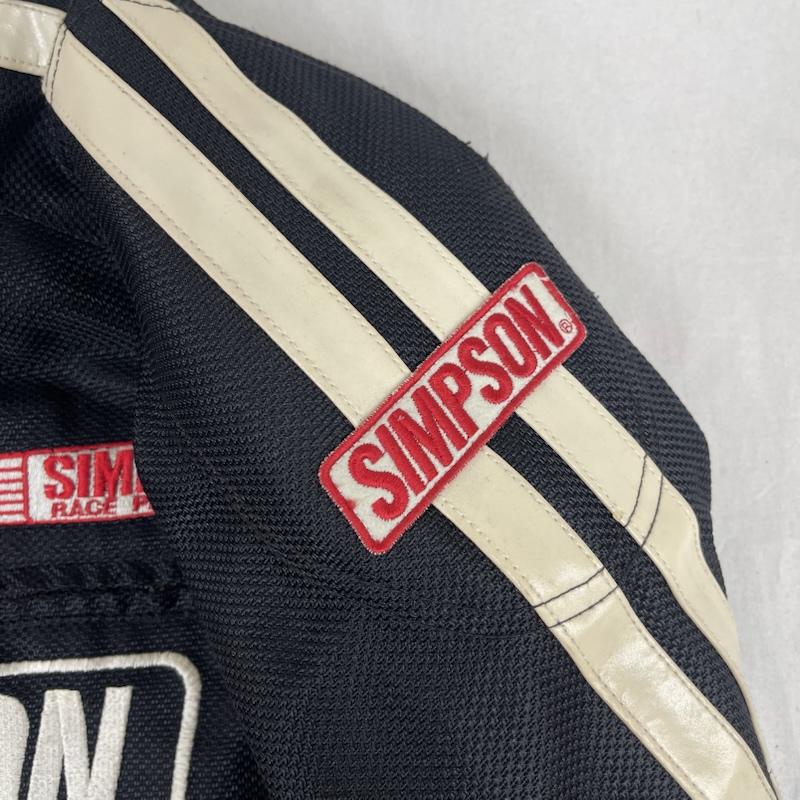 シンプソン SIMPSON ジャケット、上着 ライダース ロゴ パッチ 刺繍 ライダース メッシュ ジャケット ブルゾン 3L 黒 / ブラック / black メンズ USED 古着 中古 50166636