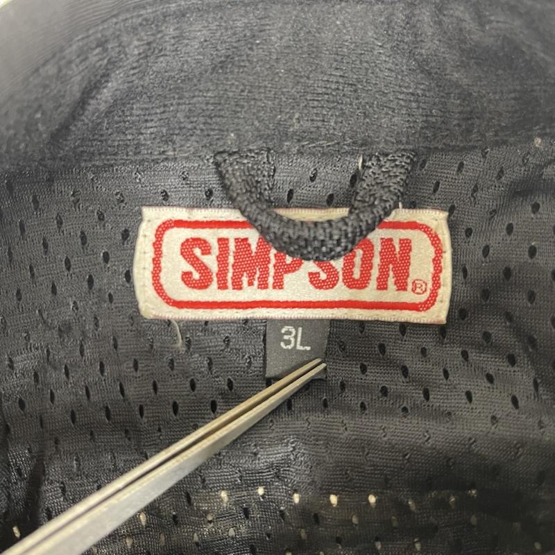 シンプソン SIMPSON ジャケット、上着 ライダース ロゴ パッチ 刺繍 ライダース メッシュ ジャケット ブルゾン 3L 黒 / ブラック / black メンズ USED 古着 中古 50166636