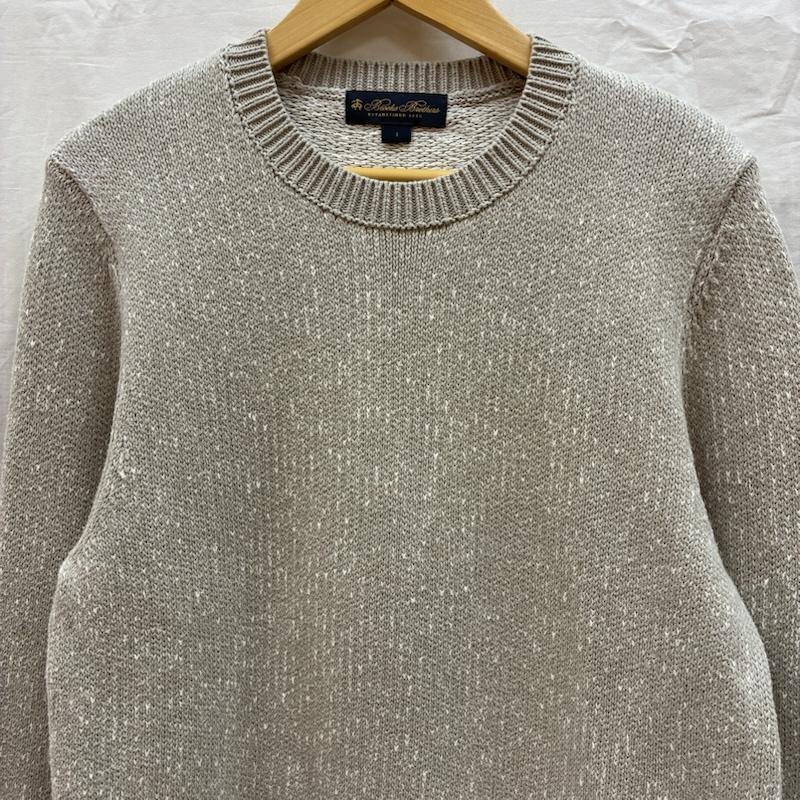 ブルックス ブラザーズ BROOKS BROTHERS ニット、セーター 長袖 コットン リネン クルーネック セーター S メンズ USED 古着 中古 50166637
