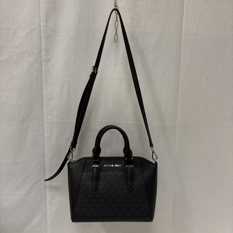 マイケルコース MICHAEL KORS ショルダーバッグ ショルダーバッグ 2WAY ショルダーバッグ ハンド シアラ ミディアム サッチェル CIARA MD MESSENGER 35f9sc6m2b MKシグネチャー - 無地 X ロゴ、文字 黒 / ブラック / black X ダークグレー / ダークグレー / レディース USED 古着 中古 50166639