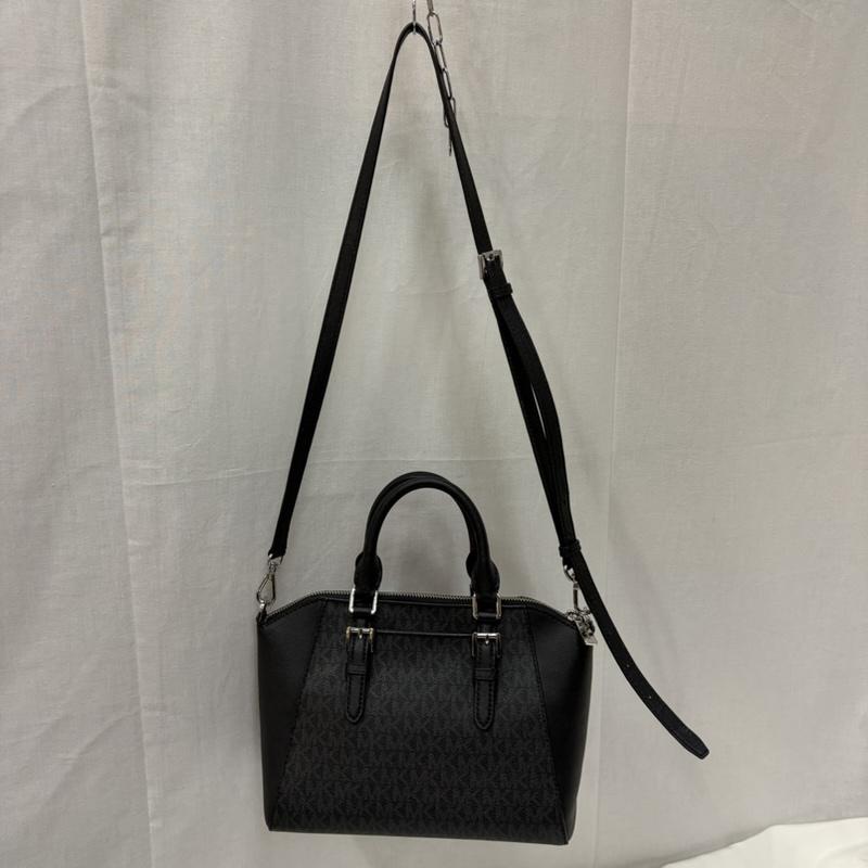 マイケルコース MICHAEL KORS ショルダーバッグ ショルダーバッグ 2WAY ショルダーバッグ ハンド シアラ ミディアム サッチェル CIARA MD MESSENGER 35f9sc6m2b MKシグネチャー - 無地 X ロゴ、文字 黒 / ブラック / black X ダークグレー / ダークグレー / レディース USED 古着 中古 50166639