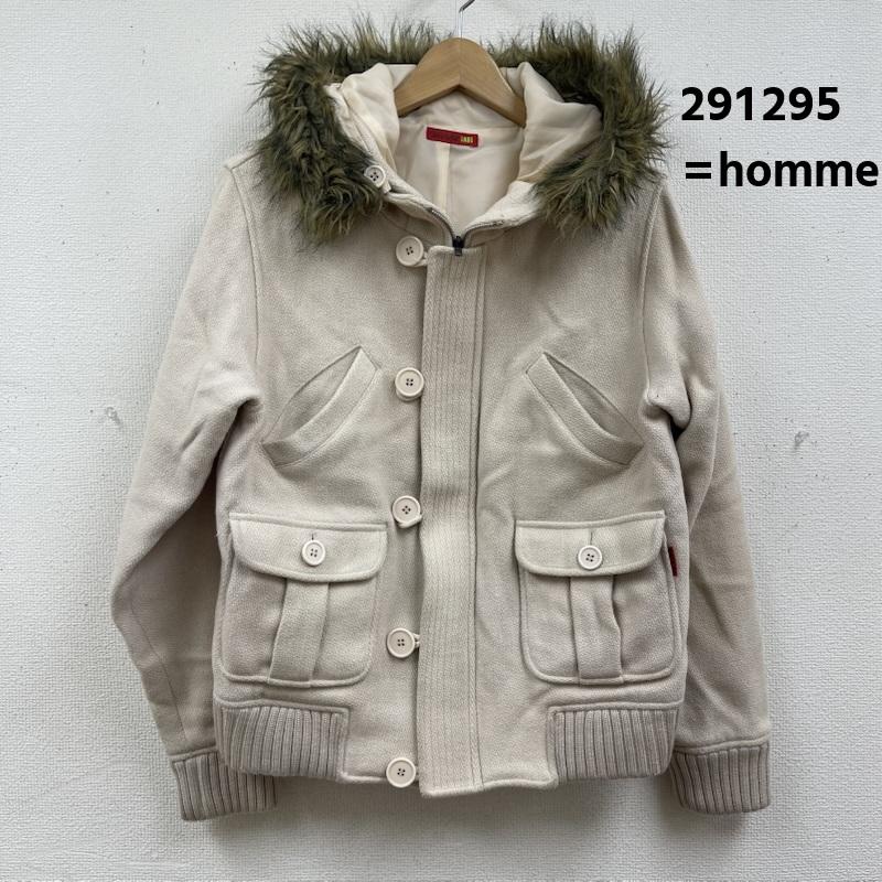 291295オム 291295＝homme ジャケット、上着 ジャンパー、ブルゾン フェイクファー フード ブルゾン N-2B ダッフルコート ジャケット 2 アイボリー / アイボリー / メンズ USED 古着 中古 50166641