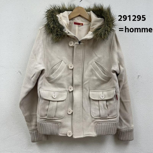 291295オム 291295＝homme ジャケット、上着 ジャンパー、ブルゾン フェイクファー フード ブルゾン N-2B ダッフルコート ジャケット 2 アイボリー / アイボリー / メンズ USED 古着 中古 50166641