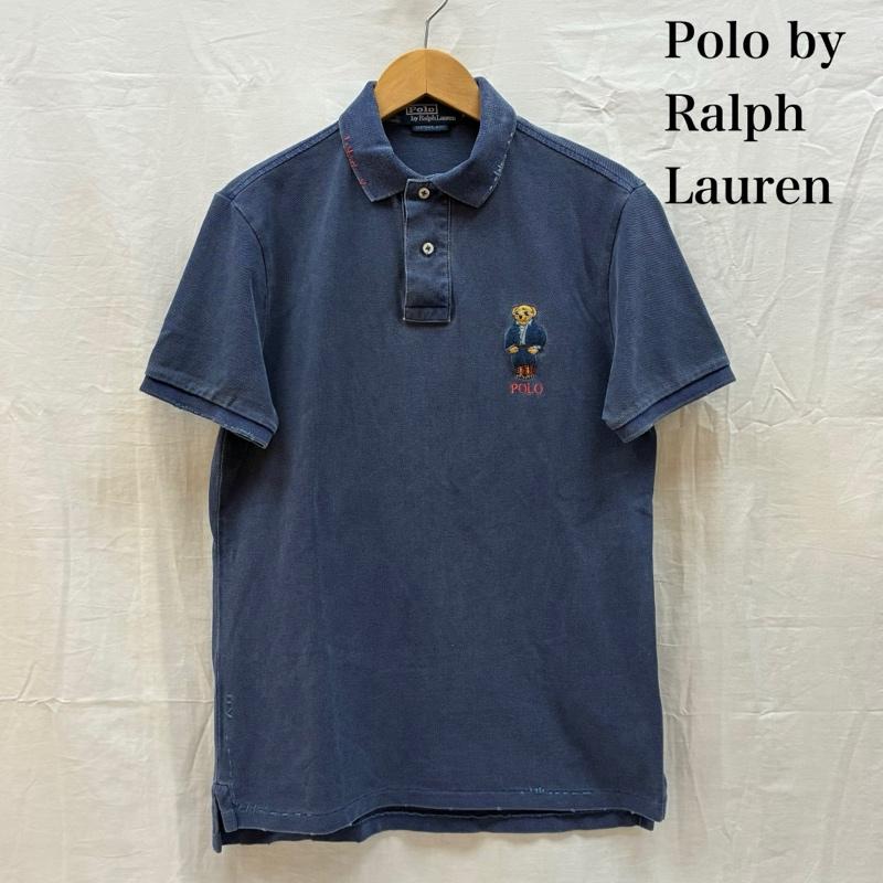 ポロバイラルフローレン Polo by RALPH LAUREN ポロシャツ 半袖 Custom Slim Polo Bear Mesh Polo Shirt ポロベア ヴィンテージ加工 ポロシャツ S メンズ USED 古着 中古 50166642