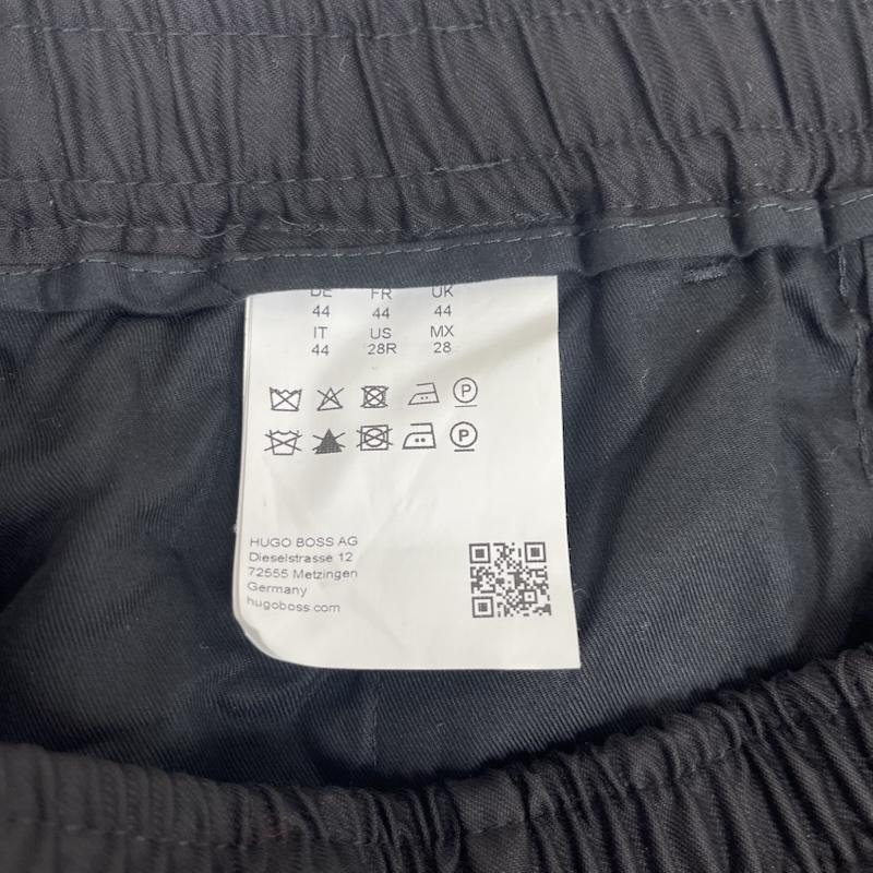 ヒューゴボス HUGO BOSS パンツ ワークパンツ、ペインターパンツ テーパード シルエット イージー スラックス パンツ 28インチ 黒 / ブラック / black メンズ USED 古着 中古 50166644