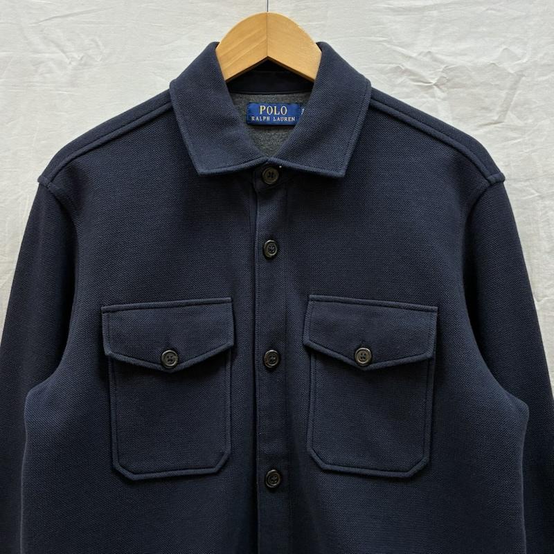 ポロラルフローレン POLO RALPH LAUREN シャツ、ブラウス 長袖 裾 ポニー 刺繍 ダブル ニット メッシュ オーバー シャツ S メンズ USED 古着 中古 50166645