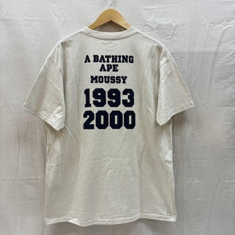 アベイシングエイプ A BATHING APE Tシャツ 半袖 MOUSSY College Patch Tee マウジー カレッジ パッチ Tシャツ BAPE-25-1248 FREE レディース USED 古着 中古 50166646
