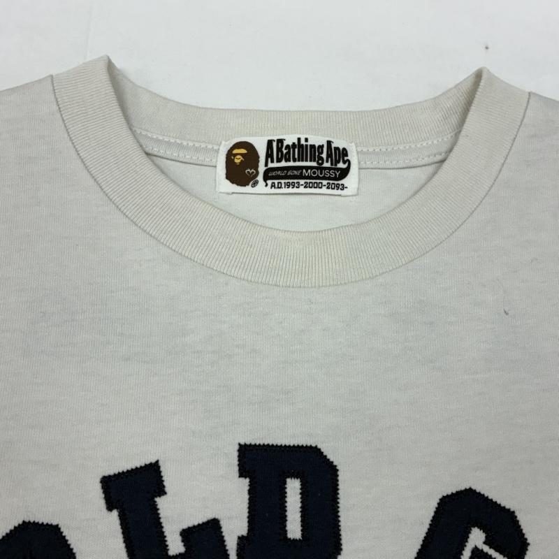 アベイシングエイプ A BATHING APE Tシャツ 半袖 MOUSSY College Patch Tee マウジー カレッジ パッチ Tシャツ BAPE-25-1248 FREE レディース USED 古着 中古 50166646