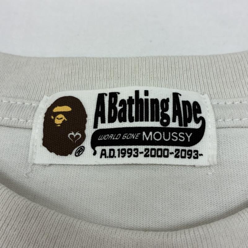 アベイシングエイプ A BATHING APE Tシャツ 半袖 MOUSSY College Patch Tee マウジー カレッジ パッチ Tシャツ BAPE-25-1248 FREE レディース USED 古着 中古 50166646