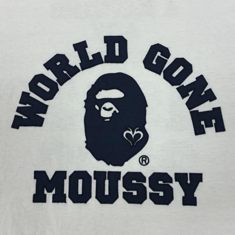 アベイシングエイプ A BATHING APE Tシャツ 半袖 MOUSSY College Patch Tee マウジー カレッジ パッチ Tシャツ BAPE-25-1248 FREE レディース USED 古着 中古 50166646