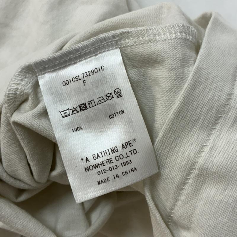 アベイシングエイプ A BATHING APE Tシャツ 半袖 MOUSSY College Patch Tee マウジー カレッジ パッチ Tシャツ BAPE-25-1248 FREE レディース USED 古着 中古 50166646