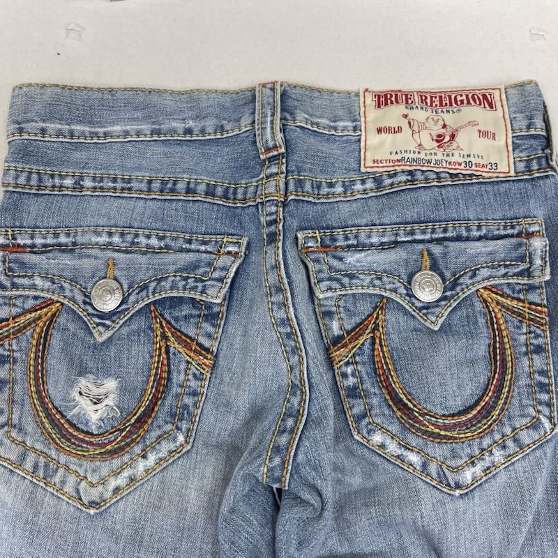 トゥルーレリジョン TRUE RELIGION パンツ デニム、ジーンズ RAINBOW JOEY レインボージョイ フレア ブーツカット デニム パンツ 30インチ インディゴ / インディゴ / Indigo メンズ USED 古着 中古 50166648