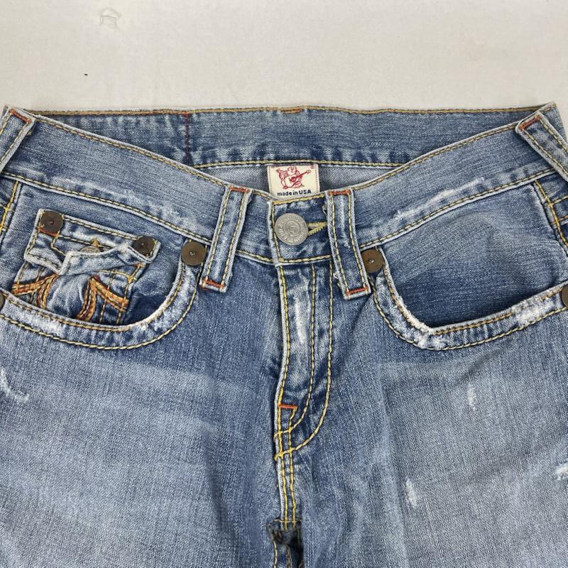 トゥルーレリジョン TRUE RELIGION パンツ デニム、ジーンズ RAINBOW JOEY レインボージョイ フレア ブーツカット デニム パンツ 30インチ インディゴ / インディゴ / Indigo メンズ USED 古着 中古 50166648