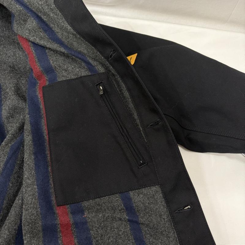 カーハート Carhartt ジャケット、上着 ジャンパー、ブルゾン ダックチョアコート CHORE COAT カバーオール ブランケット ワークジャケット C01-M 103825 L 無地 黒 / ブラック / black メンズ USED 古着 中古 50166659
