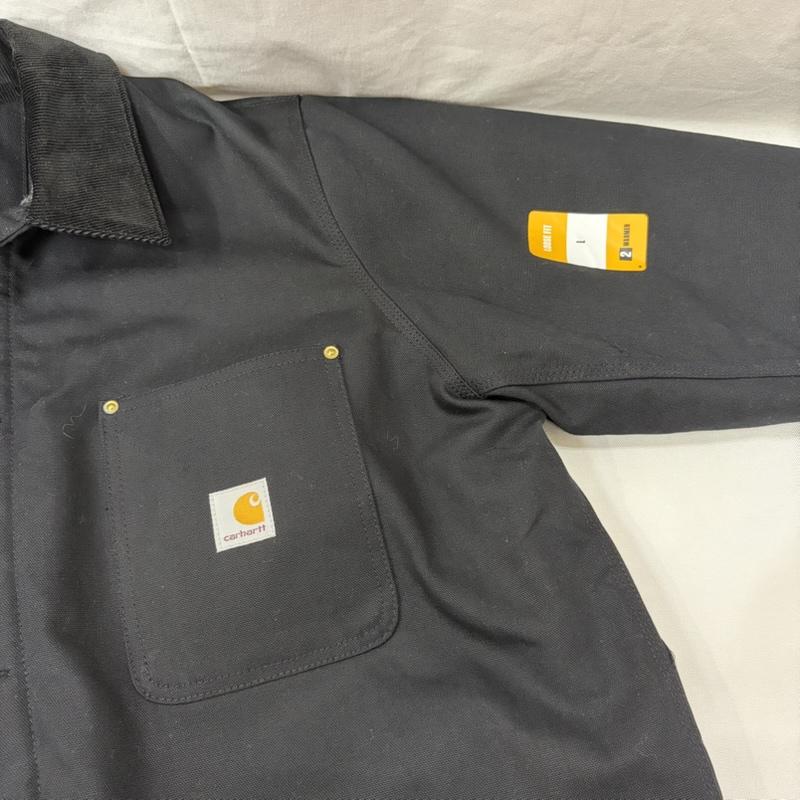カーハート Carhartt ジャケット、上着 ジャンパー、ブルゾン ダックチョアコート CHORE COAT カバーオール ブランケット ワークジャケット C01-M 103825 L 無地 黒 / ブラック / black メンズ USED 古着 中古 50166659