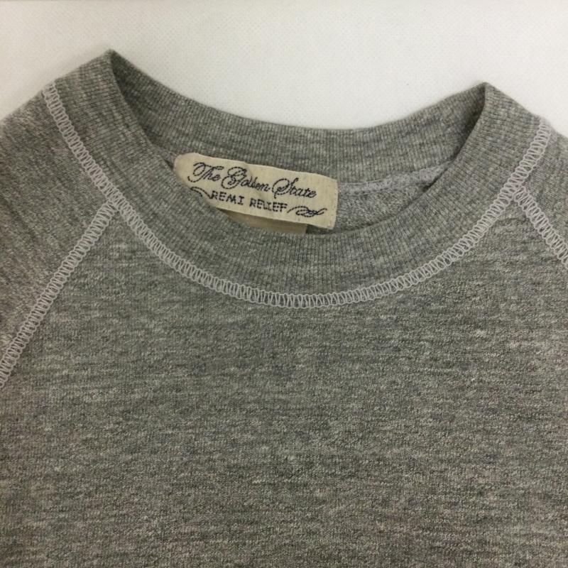 レミ レリーフ REMI RELIEF Tシャツ 半袖 レミレリーフ SP加工 天竺　ラグラン　Tシャツ S ロゴ、文字 灰 / グレー / gray メンズ USED 古着 中古 50166662