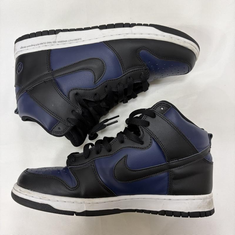 ナイキ NIKE スニーカー スニーカー × fragment design Dunk High Tokyo DJ0383-400 28.0cm 無地 黒 / ブラック / black X 紺 / ネイビー / navy メンズ USED 古着 中古 50166663
