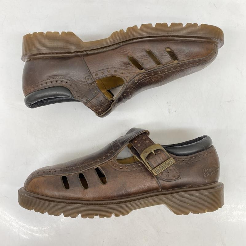 ドクターマーチン Dr.Martens ブーツ 一般 イングランド製 英国製 ストラップ レザー シューズ UK：7 茶 / ブラウン / brown メンズ USED 古着 中古 50166667