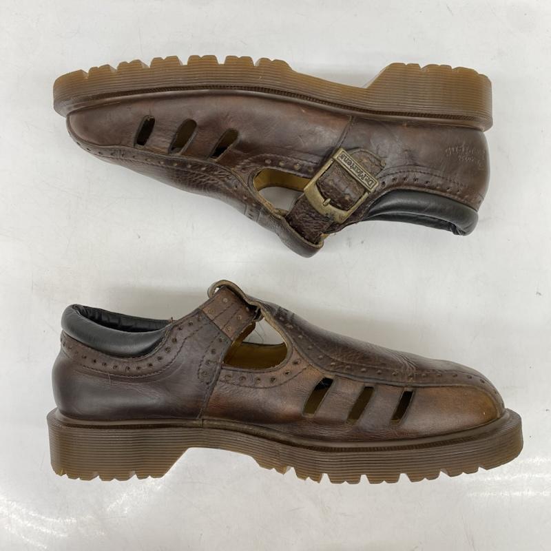 ドクターマーチン Dr.Martens ブーツ 一般 イングランド製 英国製 ストラップ レザー シューズ UK：7 茶 / ブラウン / brown メンズ USED 古着 中古 50166667